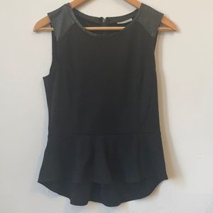 Black peplum shirt